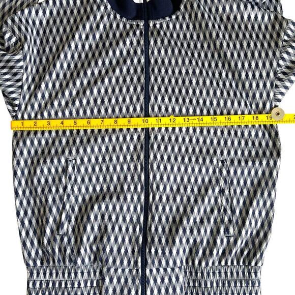 Fila Women's Y2K Argyle Full Zip Jacket Blue White Yellow Size Small - Picture 10 of 12
